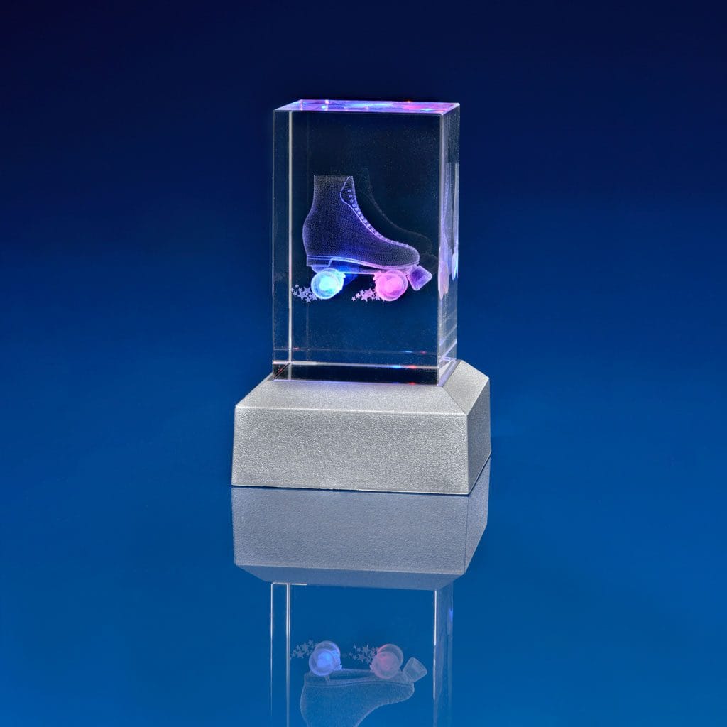 3D crystal light base, crystal awards, award bases, corporate awards